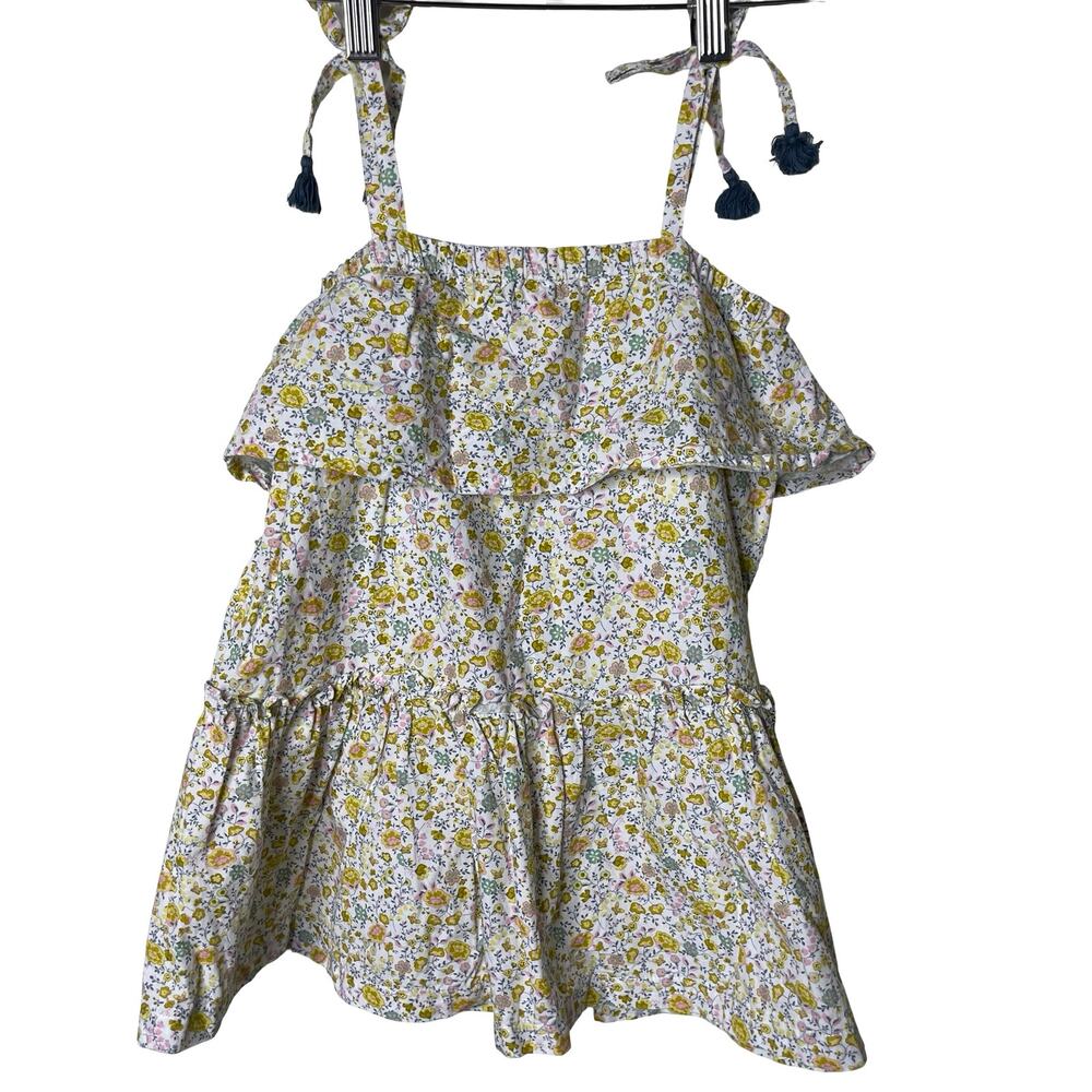 Petite Lucette Paris floral spaghetti strap layer dress sz 4